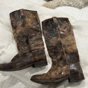 FRYE BOOTS distressed look!!!